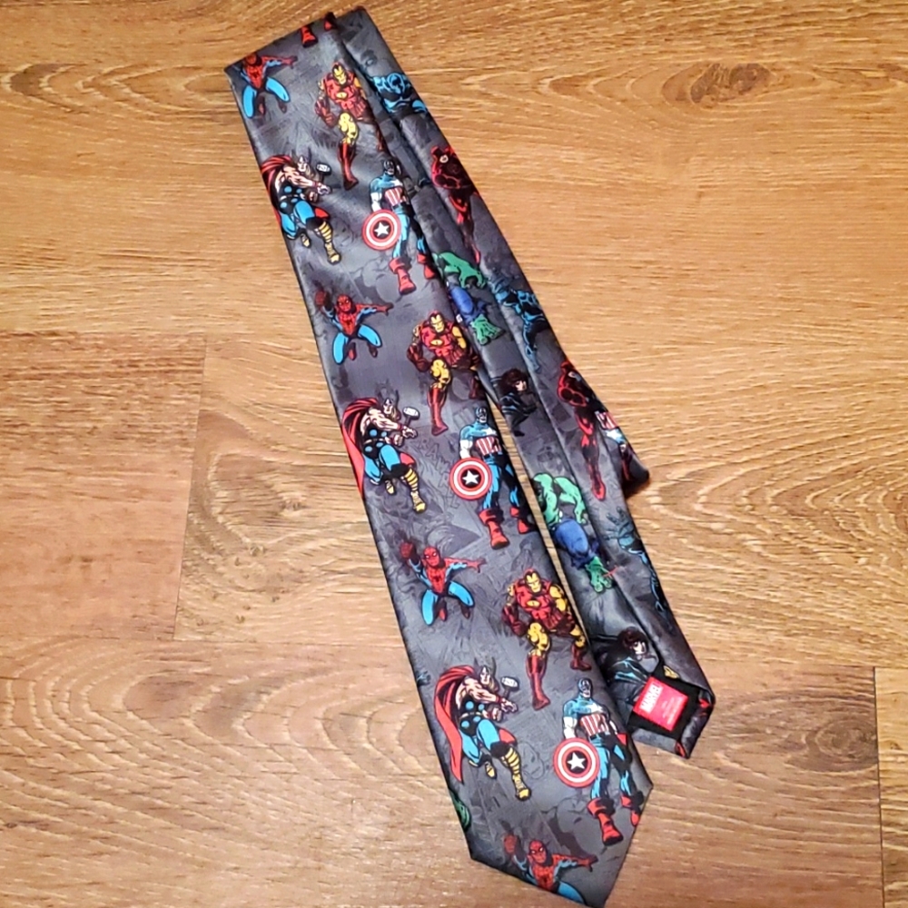 Marvel Super Heroes men tie Thor Hulk Spiderman Ironman Captain America NWNT
